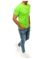 Pánské limetkově zelené tričko bez potisku FashionStreet RX4191