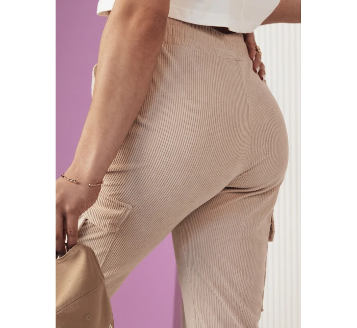 Dámské tepláky FLAYON béžové FashionStreet UY2059 Dámské tepláky FLAYON béžové FashionStreet UY2059