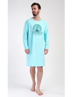 Pánská noční košile s dlouhým rukávem model 21822084 - Vienetta Pánská noční košile s dlouhým rukávem model 21822084 - Vienetta