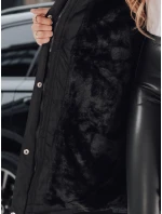 Dámská zimní bunda parka s kožešinou černá model 21991646 - Dstreet Dámská zimní bunda parka s kožešinou černá model 21991646 - Dstreet