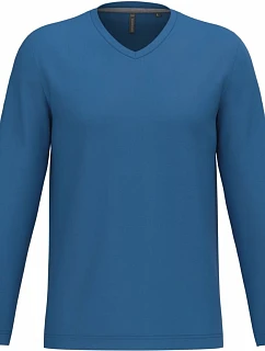 Kariban K 358 Pánské tričko do V s dl. rukávem 20.K358 light royal blue