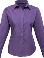 Premier PR 300 Popelínová halenka s dlouhým rukávem 39.0300 purple