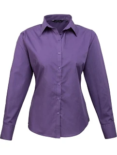 Premier PR 300 Popelínová halenka s dlouhým rukávem 39.0300 purple