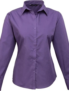 Premier PR 300 Popelínová halenka s dlouhým rukávem 39.0300 purple