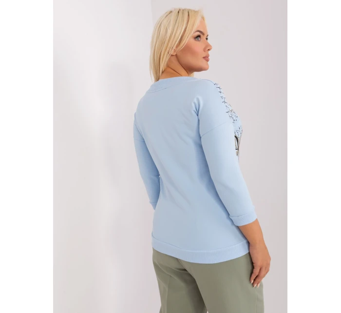 Bluzka RV BZ model 18965677 jasny niebieski - FPrice Bluzka RV BZ model 18965677 jasny niebieski - FPrice