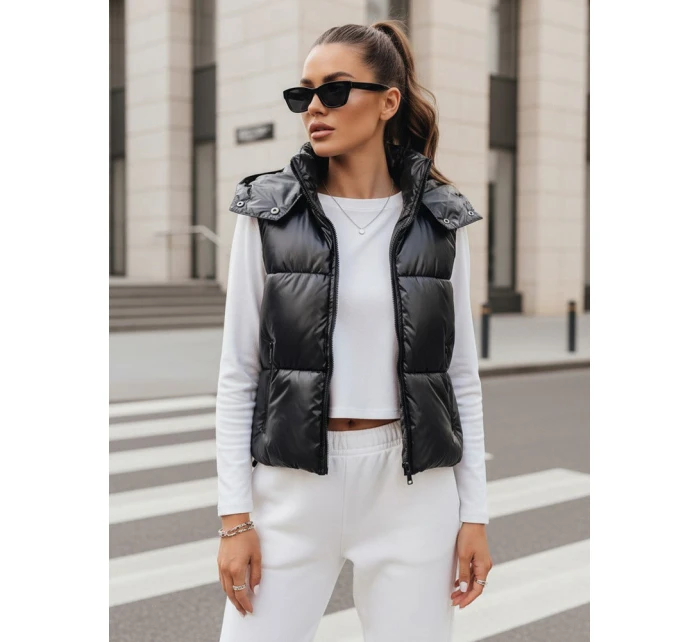 Dámská prošívaná vesta OSHE černá FashionStreet TY3706