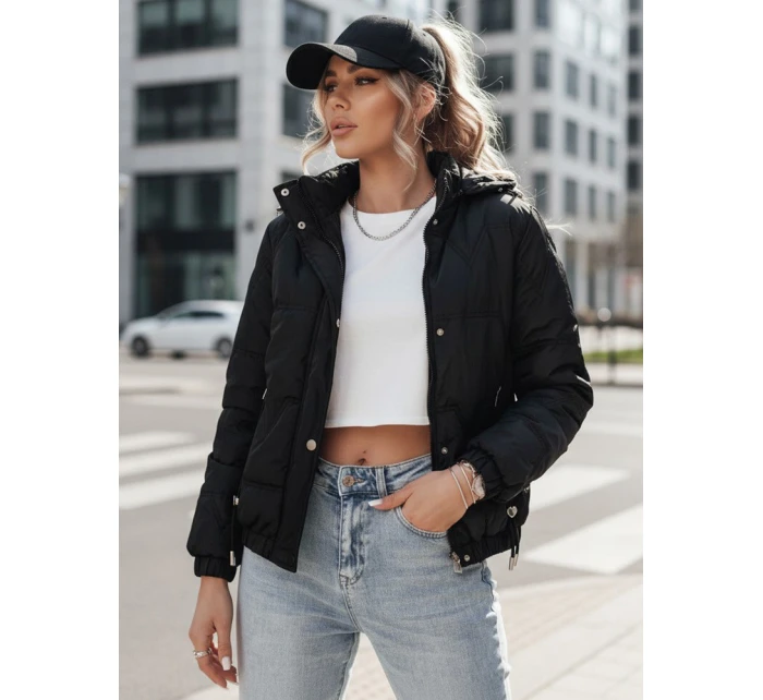 Dámská přechodná prošívaná bunda ZERNI černá FashionStreet TY4175