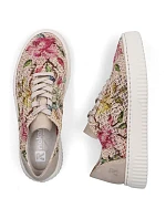 Dámská béžová květinová prolamovaná obuv Rieker N9919-91