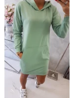 Šaty s kapucí tmavě mátové Šaty s kapucí tmavě mátové