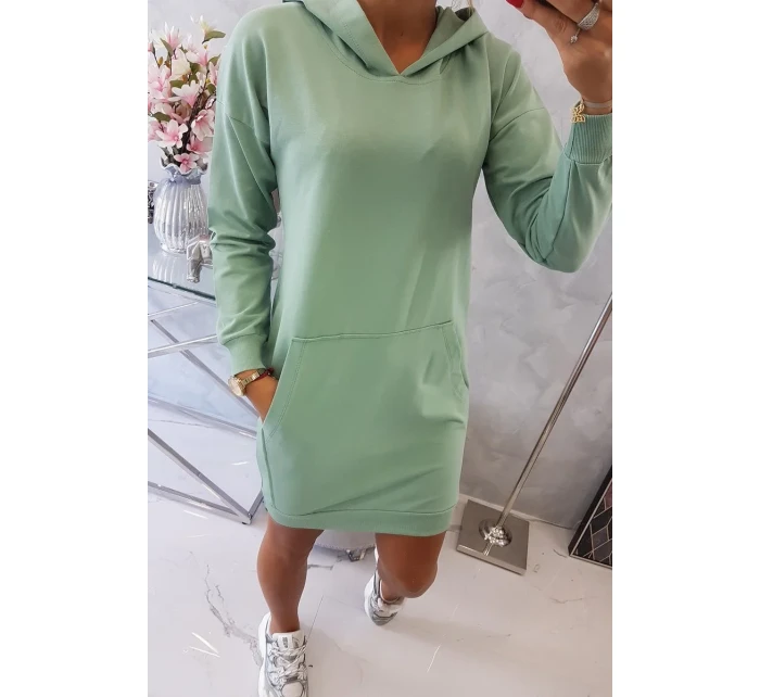 Šaty s kapucí tmavě mátové Šaty s kapucí tmavě mátové
