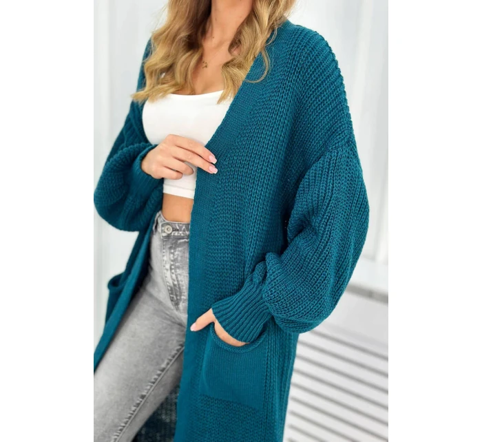 Svetr dlouhý kardigan námořní Svetr dlouhý kardigan námořní