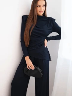 Dámský bavlněný komplet s a kalhotami s širokými nohavicemi model 21731206 - K-Fashion