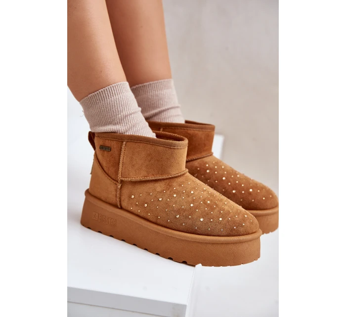 Sněhule se zdobením na platformě Big Star OO274A104 Camel Sněhule se zdobením na platformě Big Star OO274A104 Camel