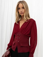 Bluzka MI BZ model 22554340 bordowy - FPrice Bluzka MI BZ model 22554340 bordowy - FPrice
