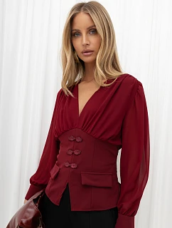 Bluzka MI BZ model 22554340 bordowy - FPrice