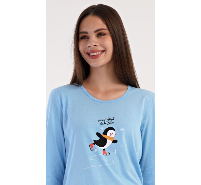 Dámské pyžamo dlouhé Tučňák na ledě