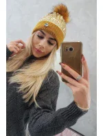 Čepice model 18743798 zlatá - K-Fashion Čepice model 18743798 zlatá - K-Fashion
