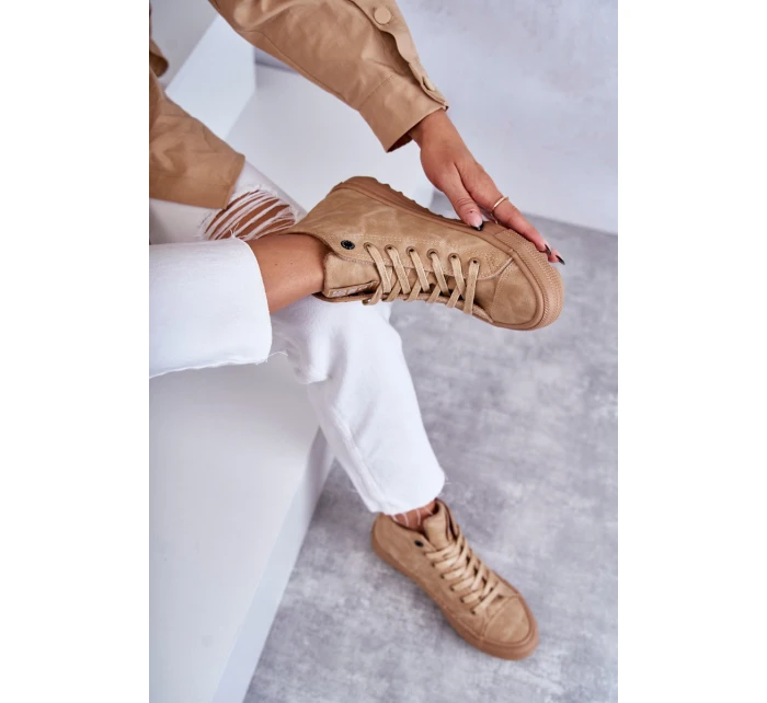 Dámské Tenisky Big Star Vysoké Zateplené Camel GG274072