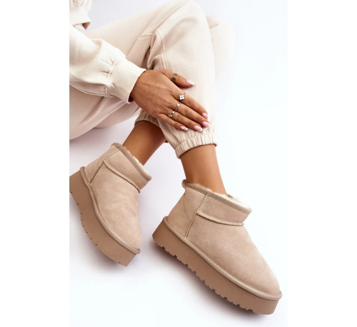 semišové nízké sněhule jasně béžové model 21638825 - Boto semišové nízké sněhule jasně béžové model 21638825 - Boto