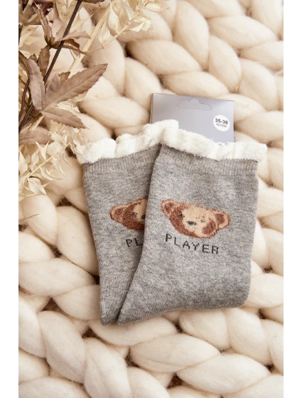 Bavlněné Ponožky S Světle šedé model 21645192 - Aura.via