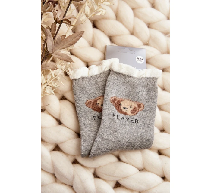 Bavlněné Ponožky S Světle šedé model 21645192 - Aura.via