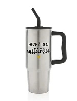 HEZKÝ DEN MILÁČKU - stříbrný cestovní termohrnek 900 ml