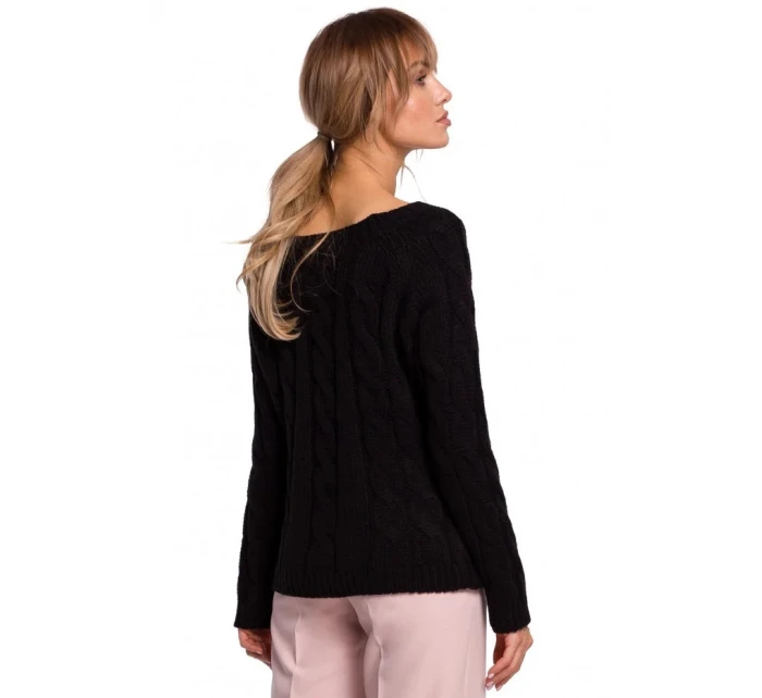 Svetr s výstřihem Bateau M511 šedý - Moe