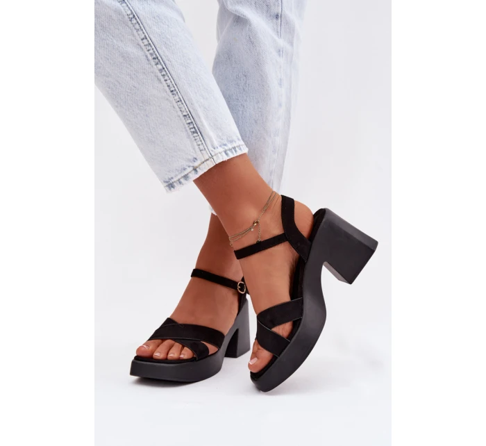 Sandály na podpatku  model 225108 Step in style