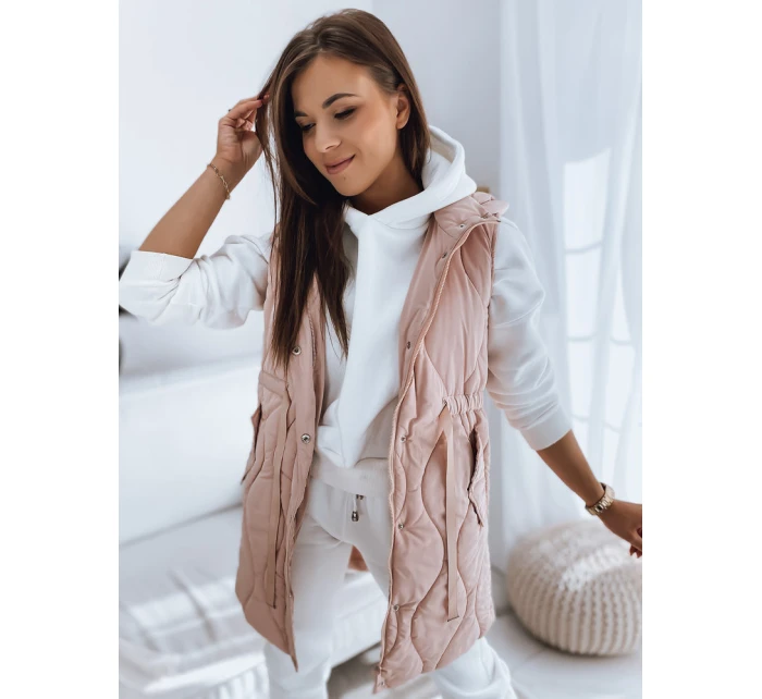 Dámská prošívaná vesta WELIA růžová FashionStreet TY3296
