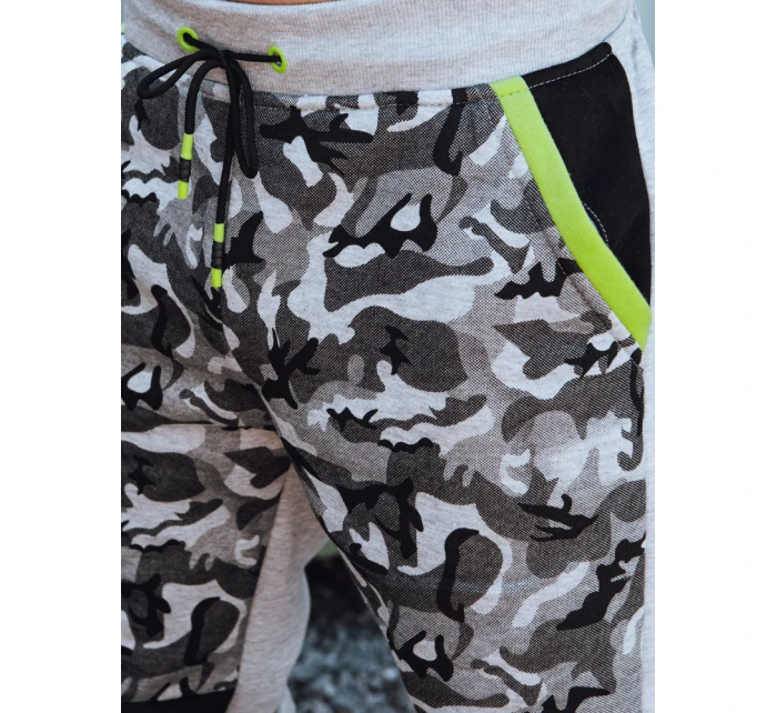 Pánské kamuflážní šedé tepláky FashionStreet UX4428