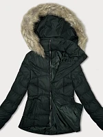 Dámská krátká prošívaná zimní bunda J Style army (5M3153-136)