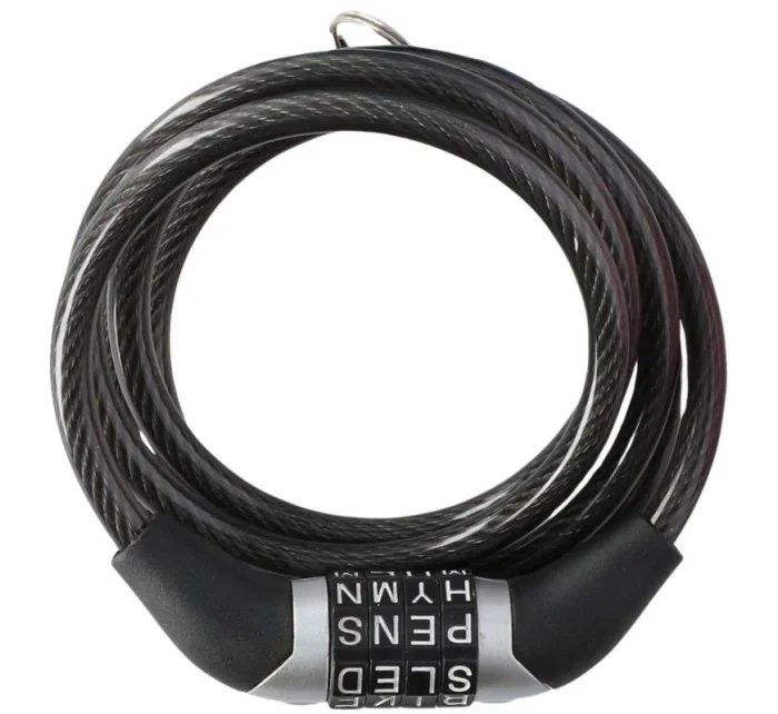 Spirálový zámek na kolo Dunlop, šifra 0,6x120 cm 1042695 Spirálový zámek na kolo Dunlop, šifra 0,6x120 cm 1042695