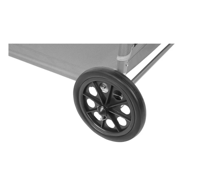 Skládací plážové lehátko se stříškou na kolečkách 116x62x62-90CM šedé Skládací plážové lehátko se stříškou na kolečkách 116x62x62-90CM šedé