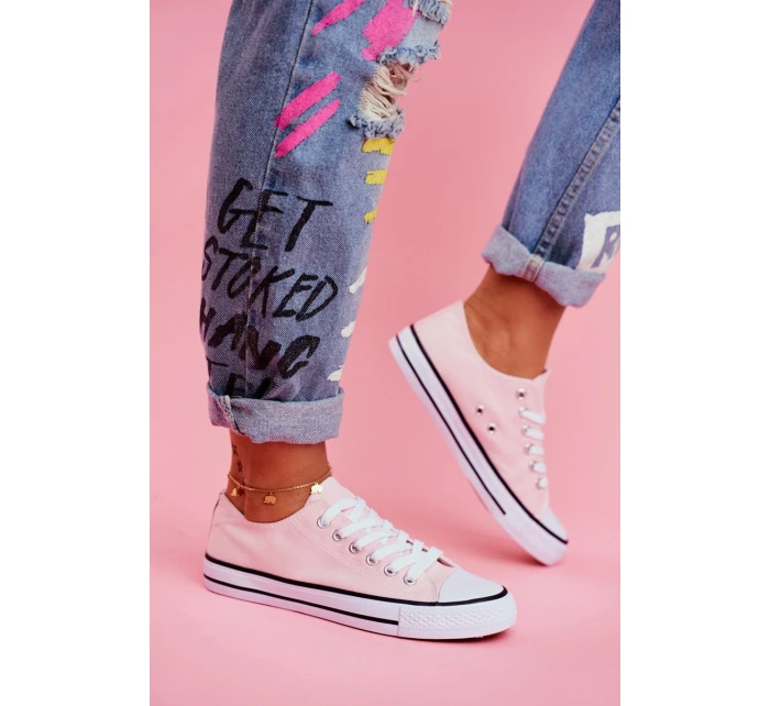 Dámské Klasické Tenisky Růžové model 21532056 - Boto Dámské Klasické Tenisky Růžové model 21532056 - Boto