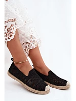 Dámské krajkové espadrilky z látky Černé Candessa Dámské krajkové espadrilky z látky Černé Candessa