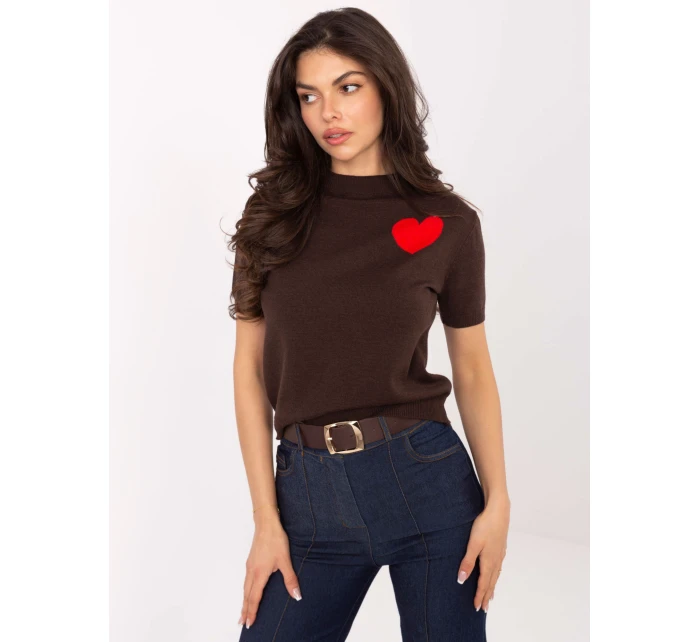 Sweter IT SW model 21471682 brązowy - FPrice Sweter IT SW model 21471682 brązowy - FPrice