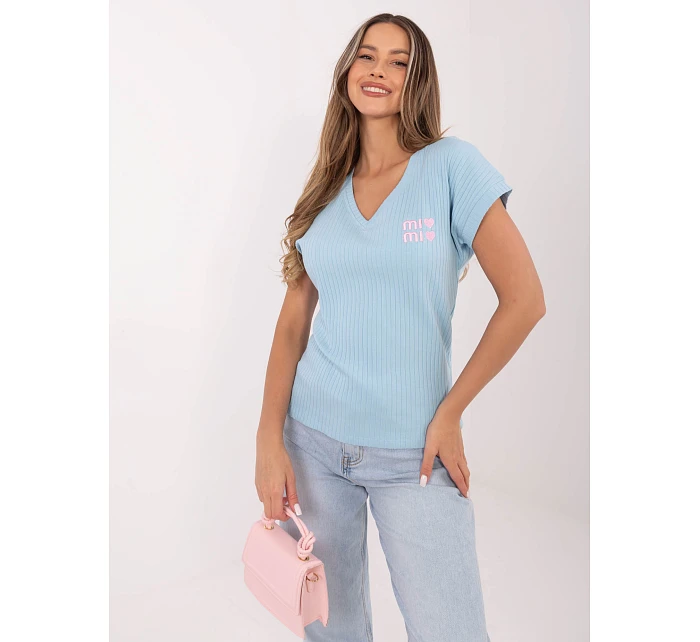 Bluzka RV BZ model 22072968 jasny niebieski - FPrice Bluzka RV BZ model 22072968 jasny niebieski - FPrice