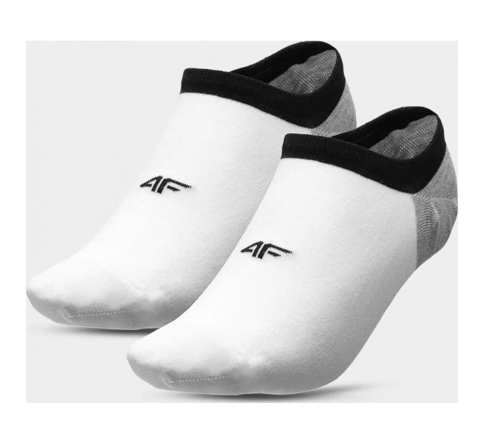 Pánské nízké kotníkové ponožky NOSD4-SOM200-10S+10S Bílá s šedou - 4F