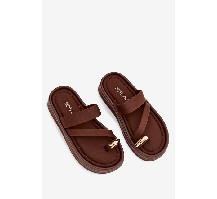 Dámské pantofle Farielle LS-170 hnědé - Bestelle