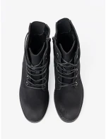 Originální černé  kotníčkové boty dámské Obcas