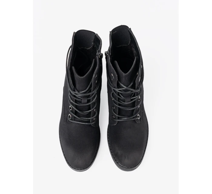 Originální černé  kotníčkové boty dámské Obcas