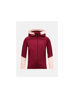 Mikina PEAK PERFORMANCE Jr Rider Essentials Zip Hood, bordová