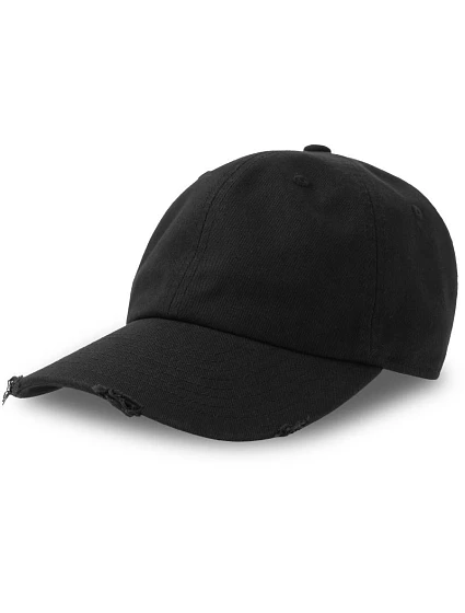 Atlantis Headwear Dad Hat Destroyed-S 6 panelová baseballová kšiltovka 33.0243 black Atlantis Headwear Dad Hat Destroyed-S 6 panelová baseballová kšiltovka 33.0243 black