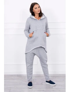 Šedá souprava kalhot baggy