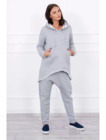 Šedá souprava kalhot baggy Šedá souprava kalhot baggy