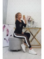 Sada s leopardím potiskem černá