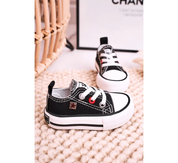 Dětské Klasické Tenisky Nízké BIG STAR model 21545367 Černé - Big Star Shoes Dětské Klasické Tenisky Nízké BIG STAR model 21545367 Černé - Big Star Shoes