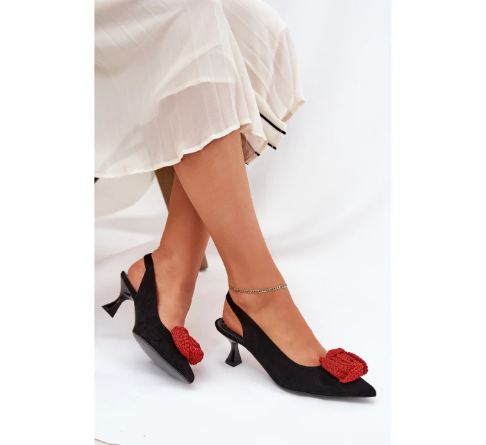 elegantní lodičky na jehlovém podpatku  černé model 21686766 - CheBello