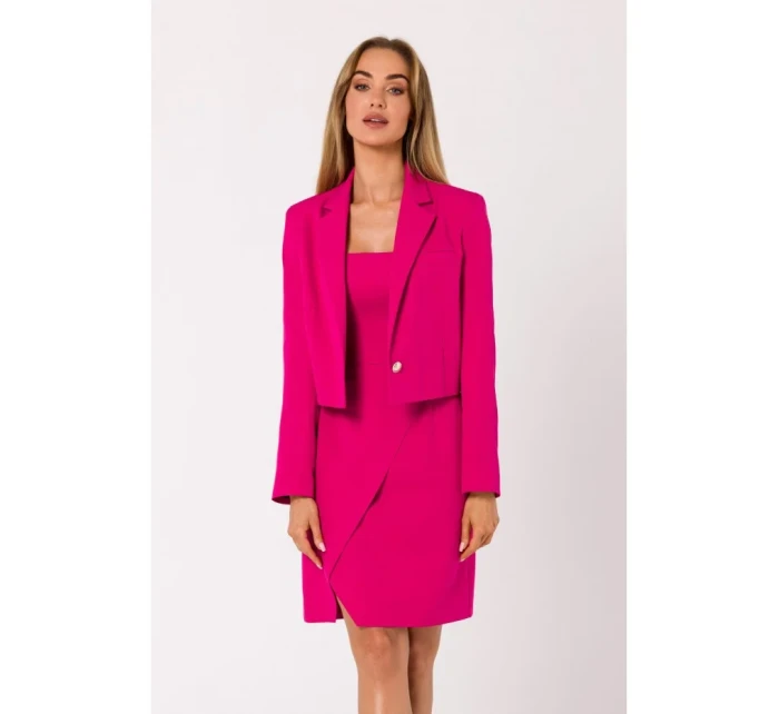 M745 Krátká bunda - fuchsiová