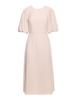 S400 Šaty s puff rukávy - krémové S400 Šaty s puff rukávy - krémové